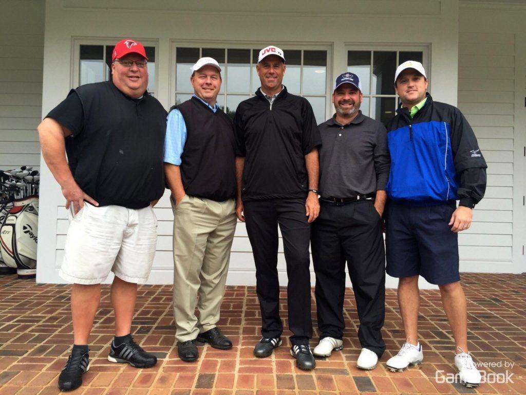 Jeff Waggoner and his golf buddies met Stewart Cink