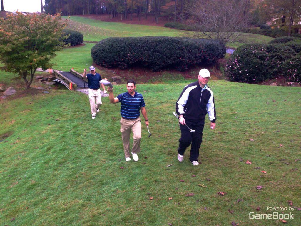 Douglas Reynolds with his golf buddies