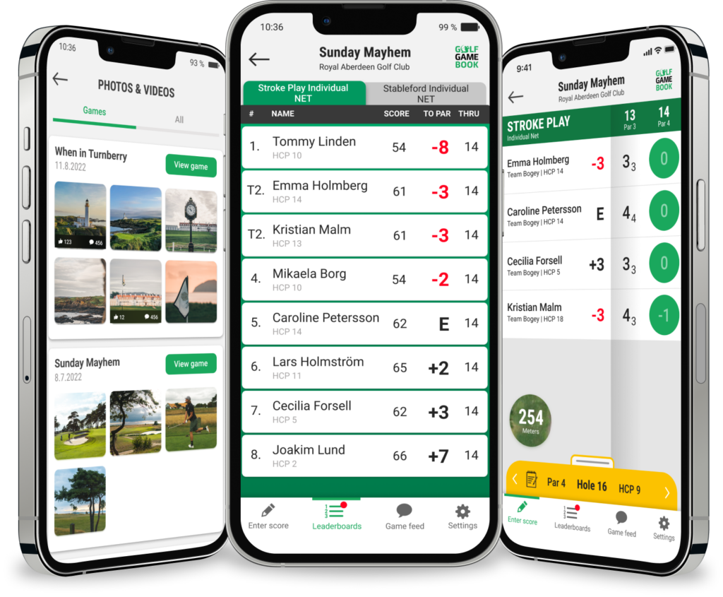 Tournament Manager Software ensures the best possible user experience for the players with its seamless connection with the Golf GameBook app.